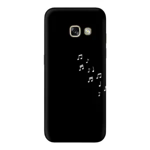 Чехол с картинками на черном фоне для Samsung Galaxy A3 2017 / A320 / A320F (Ноты)