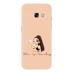 Силиконовый Чехол на Samsung Galaxy A3 2017 / A320 / A320F с картинкой Стильных Девушек (С собакой)