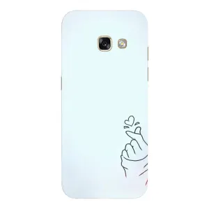 Чехлы (Знак сердечка) на Samsung Galaxy A3 2017 / A320 / A320F (Сердце на голубом)