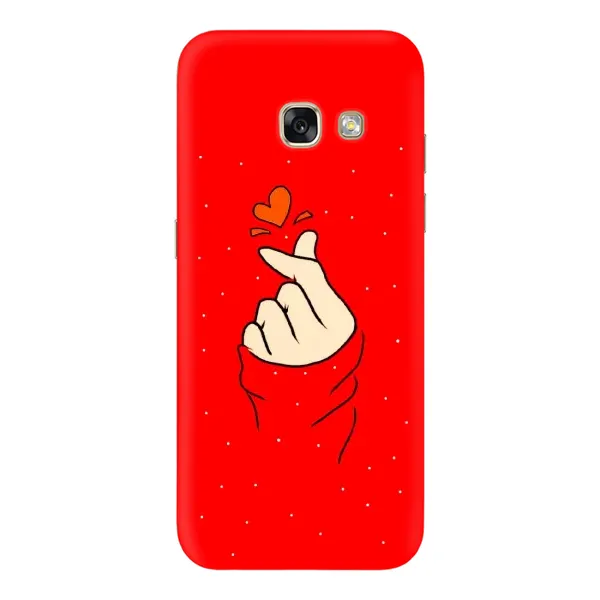 Чехол с рисунком «Сердце на красном» для Samsung Galaxy A3 2017 (A320, A320F) Чехол с рисунком «Сердце на красном» для Samsung Galaxy A3 2017 (A320, A320F)