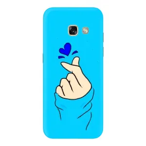 Чехлы (Знак сердечка) на Samsung Galaxy A3 2017 / A320 / A320F (Сердце на синем)