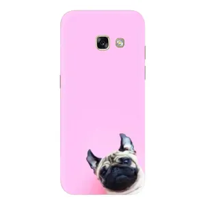 Бампер для Samsung Galaxy A3 2017 / A320 / A320F з картинкою "Песики" (Собака на рожевому)