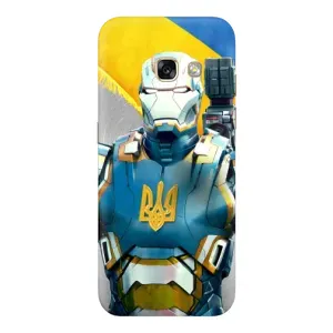 Силиконовый Чехол на Samsung Galaxy A3 2017 / A320 / A320F (Я-Украина) (Украинский робокоп)