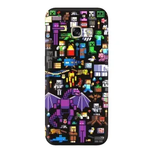 Чехол майнкрафт для Samsung Galaxy A3 2017 / A320 / A320F (Все персонажи)