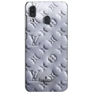 Текстурный Чехол Louis Vuitton для Самсунг А30 (2019) (Белый ЛВ)