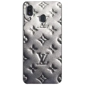 Текстурный Чехол Louis Vuitton для Самсунг А30 (2019) (Бежевый ЛВ)