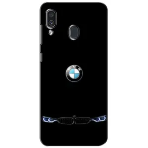 Силиконовый бампер с картинкой машины на Samsung Galaxy A30 2019 (A305F) (Черный BMW)