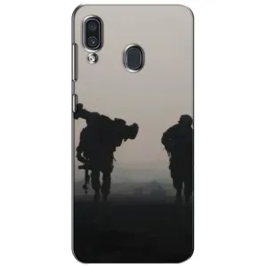 Чехлы на военную тематику для Samsung Galaxy A30 2019 (A305F) (Бой солдат)