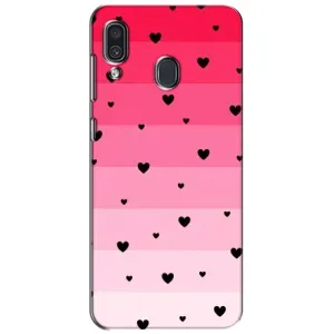 Чехлы с тематикой "Маленькие Сердечки" на Samsung Galaxy A30 2019 (A305F) (Чорные сердечки)