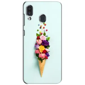 Чехлы с тематикой "ЦВЕТЫ" на Samsung Galaxy A30 2019 (A305F) (Цветок-мороженное)