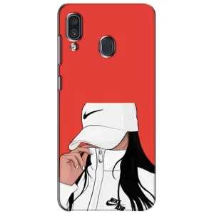 Силіконовый Чохол на Samsung Galaxy A30 2019 (A305F) з картинкой Модных девушек (Дівчина Nike)