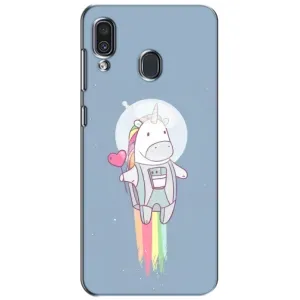 Чехол Unicorn на Samsung Galaxy A30 2019 (A305F) (Единорог космонавт)