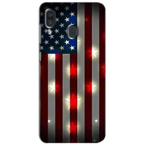 Чехол Флаг USA для Samsung Galaxy A30 2019 (A305F) (Флаг США 2)