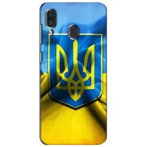 Чохол з картинкою (Патріотичний ГЕРБ) на Samsung Galaxy A30 2019 (A305F) (Герб і Прапор України)