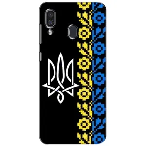 Силиконовый Чехол на Samsung Galaxy A30 2019 (A305F) (Герб и вышыванка)