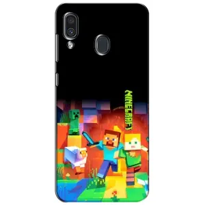 Чехлы для Samsung Galaxy A30 2019 (A305F) (Персонажи Майн Крафт) (Герой Майнкрафт)