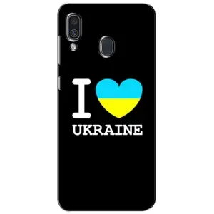 Чехол с Украинской символикой на Самсунг А30 (2019) (I Love Ukraine)