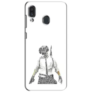 Силиконовый чехол с картинкой "Герой Pubg" на Samsung Galaxy A30 2019 (A305F) (Из букв)