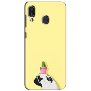 Бампер для Samsung Galaxy A30 2019 (A305F) с картинкой "Песики" (Кактус на голове)