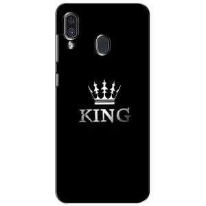 Чехол (Корона на чёрном фоне) для Самсунг А30 (2019) (KING)