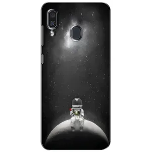 Силиконовый Чехол с принтом "Космонавты" на Samsung Galaxy A30 2019 (A305F) (Космонавт романтик)