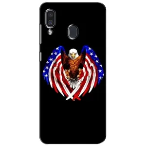 Чехол Флаг USA для Samsung Galaxy A30 2019 (A305F) (Крылья США)