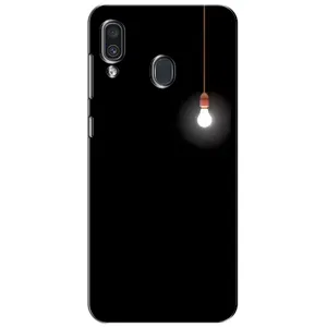 Чехол с картинками на черном фоне для Samsung Galaxy A30 2019 (A305F) (Лампочка)