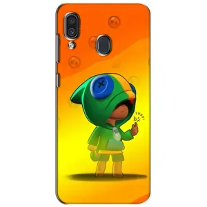 Чехол Бравл Старс для Samsung Galaxy A30 2019 (A305F) (LEON в кофте)