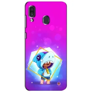 Чехол Бравл Старс для Samsung Galaxy A30 2019 (A305F) (Леон в костюме Акулы)