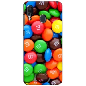 Чохол з зображенням смачної їжі для Samsung Galaxy A30 2019 (A305F) (Різнокольорові M&M'S)