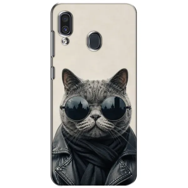 Чехол с рисунком «Модный кот» для Samsung Galaxy A30 2019 (A305F)