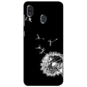 Силіконовий Чохол з кульбабками на Samsung Galaxy A30 2019 (A305F) (Кульбабка на чорному)