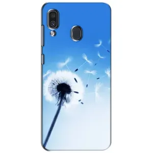 Силіконовий Чохол з кульбабками на Samsung Galaxy A30 2019 (A305F) (Кульбабка на блакитному)