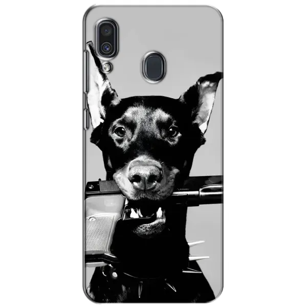 Чехол с рисунком «Опасный доберман» для Samsung Galaxy A30 2019 (A305F) Чехол с рисунком «Опасный доберман» для Samsung Galaxy A30 2019 (A305F)