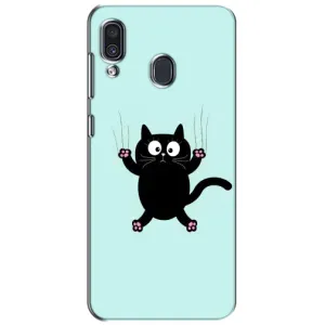 Силіконовий чохол з котиком для Samsung Galaxy A30 2019 (A305F) (Падаючий кіт)
