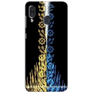 Силиконовый Чехол на Samsung Galaxy A30 2019 (A305F) (Патриотическая вышиванка)