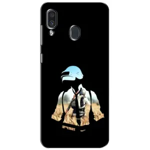 Силиконовый чехол с картинкой "Герой Pubg" на Samsung Galaxy A30 2019 (A305F) (Пубг мен)