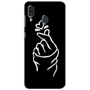 Чехлы (Знак сердечка) на Samsung Galaxy A30 2019 (A305F) (Сердце на черном)