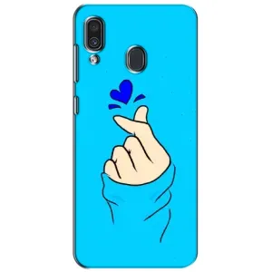 Чехлы (Знак сердечка) на Samsung Galaxy A30 2019 (A305F) (Сердце на синем)