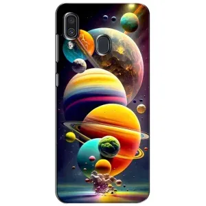 Чохол (ТПУ) з планетами на Samsung Galaxy A30 2019 (A305F) (Сонячна система)