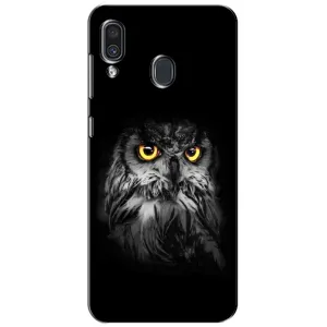 Чохли з принтом СОВИ для Samsung Galaxy A30 2019 (A305F) (Сова на чорному)