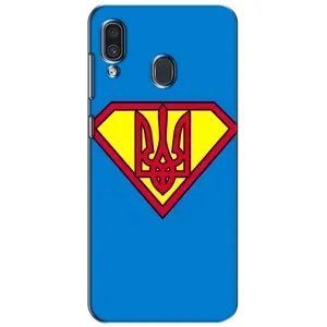 Чохол з картинкою (Патріотичний ГЕРБ) на Samsung Galaxy A30 2019 (A305F) (Герб - супер герой)