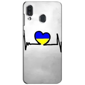 Силиконовый Чехол на Samsung Galaxy A30 2019 (A305F) (Я-Украина) (Украинская кардиограмма)