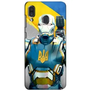 Силиконовый Чехол на Samsung Galaxy A30 2019 (A305F) (Я-Украина) (Украинский робокоп)