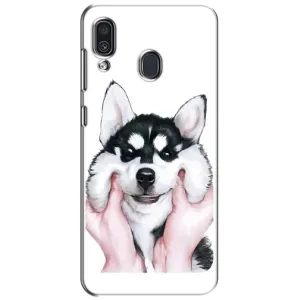 Бампер для Samsung Galaxy A30 2019 (A305F) с картинкой "Песики" (Собака Хаски)