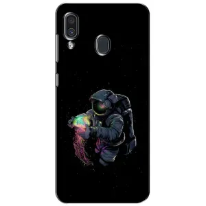 Силиконовый Чехол с принтом "Космонавты" на Samsung Galaxy A30 2019 (A305F) (В руках земля)