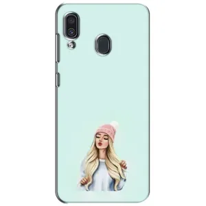 Силіконовый Чохол на Samsung Galaxy A30 2019 (A305F) з картинкой Модных девушек (В шапці)