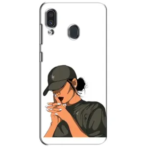 Силіконовый Чохол на Samsung Galaxy A30 2019 (A305F) з картинкой Модных девушек (У зеленому)