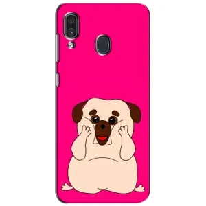 Чехол (ТПУ) Милые собачки для Samsung Galaxy A30 2019 (A305F) (Веселый Мопсик)