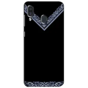 Силиконовый Чехол на Samsung Galaxy A30 2019 (A305F) (Воротник вышиванки)